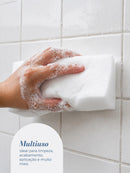 Esponja Espuma Multiuso 21x13x5cm - Kit Com 4 Peças Branco - Branco