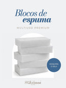 Esponja Espuma Multiuso 21x13x5cm - Kit Com 4 Peças Branco - Branco