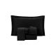 Jogo de Cama 200 Fios - Atuale Preto - Queen Size - JUMA ENXOVAIS  